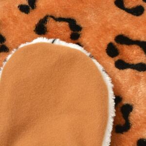 Plyšový koberec - leopard - hnědý | 139 cm