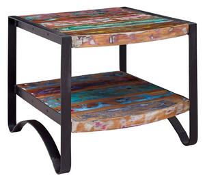 INDUSTRY príručný stolík 60 cm, liatina a staré drevo