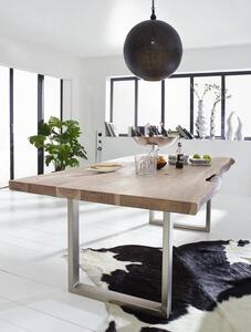 METALL Stôl 150x100 cm, akáciový nábytok