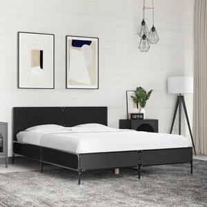 Rám postele černý 120 x 200 cm kompozitní dřevo a kov 3279992
