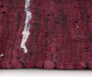 Ručně tkaný koberec Chindi bavlna - vínový | 80x160 cm