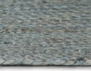 Ručně vyrobený koberec z juty - kulatý - olivově zelený | 90 cm