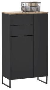 MIDI SKŘÍŇKA, černá, barvy dubu, 60/106/32 cm home24 - Koupelnové série, Online Only