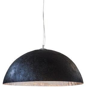Závěsná lampa GOW – 50 cm – černá, stříbrná