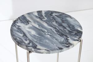 Příruční stolek NOBL – šedá, stříbrná