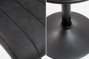Barová židle PORTER – vintage šedá, černá