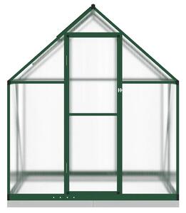 Skleník s podkladovým rámem zelený 169 x 114 x 202 cm hliník