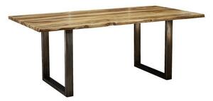 ROUND Jídelní stůl 180x90 cm, hnědá, palisandr