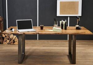 ROUND Jedálenský stôl METALL 160x90cm, indický palisander