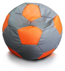 Sedací vak Fotbalový míč barevný vel.S - Eko kůže Oranžová