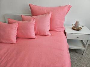 Nelly LEN Super soft - růžový povlak na polštář Rozměr: 30/30 CM ZIP