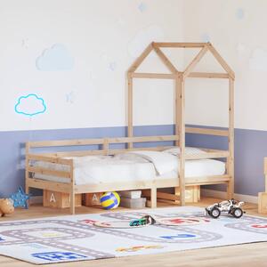 Válenda se střechou 80 x 200 cm masivní borové dřevo 3282200