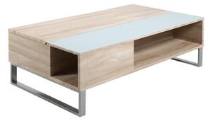 Konferenční stolek se zvedací deskou ENZO 110x60 cm bílá/dub sonoma