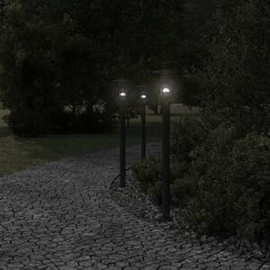 Venkovní stojací lampy 3 ks černé 100 cm nerezová ocel