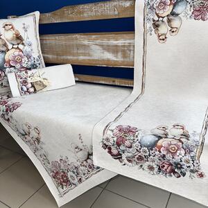 Tegatex Gobelínový ubrus chenille - kuřátka na velikonočních vajíčkách Velikost: 40*100 cm