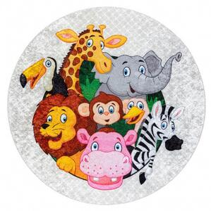 Hans Home | Dětský kusový koberec Junior 51595.801 Africa - 120x120 (průměr) kruh