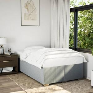 Rám postele bez matrací světle šedá 120x190 cm textil 3284457