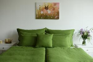 Nelly Souprava lněného povlečení - kapradí 140x200, 70x90