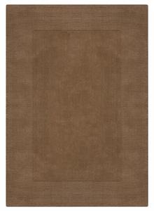 Hans Home | Kusový ručně tkaný koberec Tuscany Textured Wool Border Brown - 160x230