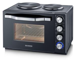 Severin TO 2074 - Horkovzd. trouba s grilem a s plotýnkami 2500W/230V 30 l černá