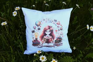 Nelly Bavlněný povlak na polštář - knihomolka typ: 40x40 jednostranný tisk