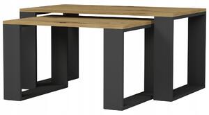 Set 2 ks. konferenčních stolků Ampyr (artisan + antracit)