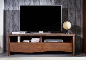 WOODLAND TV stolek 151x50 cm, tmavě hnědá, akácie