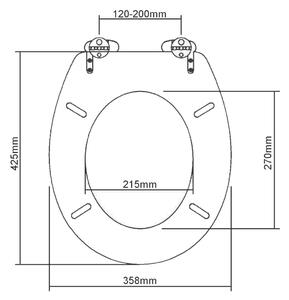 WC sedátka s funkcí pomalého sklápění 2 ks - MDF | bílá