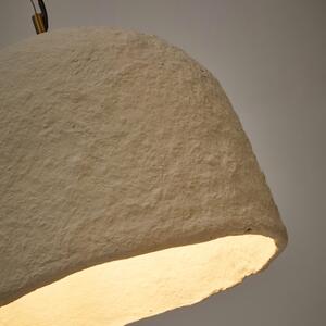 Bílé závěsné světlo Kave Home Sineu 35 cm