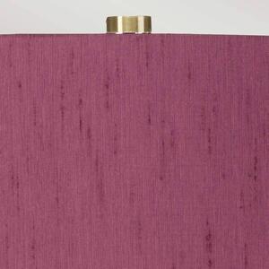 Textilní stolní lampa Isla mosaz/purpurová