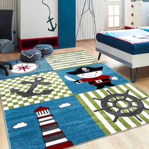 Vopi | Dětský koberec Kids 450 multi - Kruh 120 cm průměr