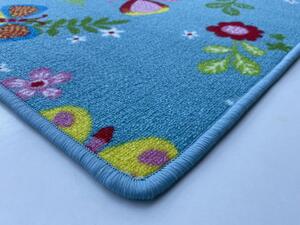 Dětský koberec Motýlek 5271 modrý 200x200 cm