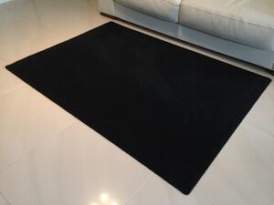 Vopi | Kusový černý koberec Eton - 1 m2 s obšitím