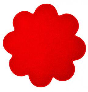 Vopi | Květinový koberec Eton - Průměr 120 cm, červený