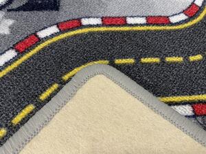 Vopi | Dětský koberec The World od Cars 97 šedý - 100 x 100 cm kruh
