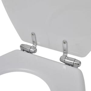 WC sedátka s funkcí pomalého sklápění 2 ks - MDF | bílá