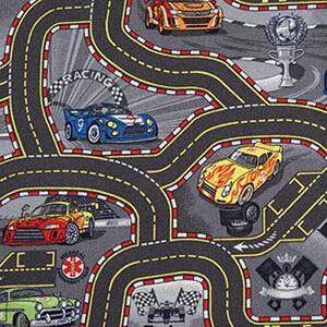 Vopi | Dětský koberec The World od Cars 97 šedý - 400 x 400 cm kruh