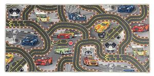 Vopi | Dětský koberec The World od Cars 97 šedý - 400 x 400 cm kruh