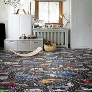 Vopi | Dětský koberec The World od Cars 97 šedý - 60 x 60 cm
