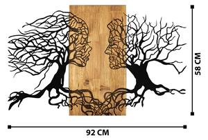 ASIR Nástěnná dekorace STROMY ŽIVOTA 92 cm kov, dřevo
