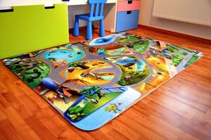 Vopi | Dětský koberec Ultra Soft ZOO - 70 x 100 cm (88005), vícebarevný
