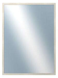 DANTIK - Zarámované zrcadlo - rozměr s rámem cca 60x80 cm z lišty KASETTE bílá prodřená (2756)