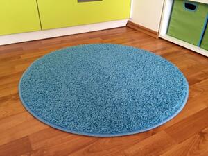 Vopi | Kusový koberec Color shaggy modrý - 120 cm kulatý