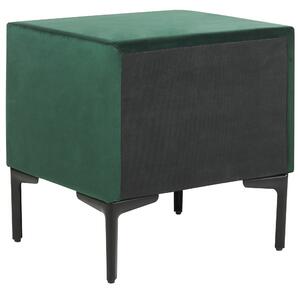 Noční stolek sametový tmavě zelený SEZANNE