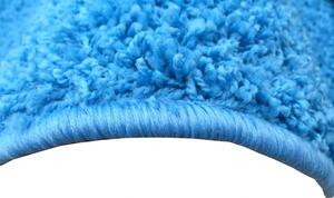 Vopi | Kusový koberec Color shaggy modrý - 100 cm kulatý