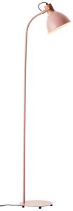 Brilliant 94556/04 ERENA - Industriální stojací lampa se dřevěným prvkem, pastelově růžová, 1 x E27, 150cm (Stojací lampa v industriálním stylu se dřevem)