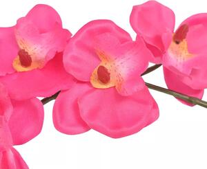 Umělá rostlina orchidej s květináčem - 30 cm | červená