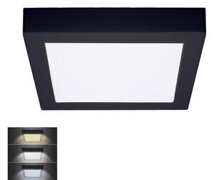 Solight WD173-B- LED Stropní svítidlo LED/18W/230V 3000/4000/6000K černá hranatý SL1396