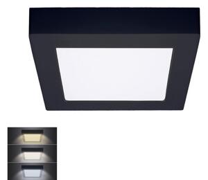 Solight WD171-B- LED Stropní svítidlo LED/12W/230V 3000/4000/6000K černá hranatý SL1394