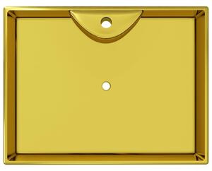 Umyvadlo s otvorem pro baterii - zlaté | 48x37x13,5 cm